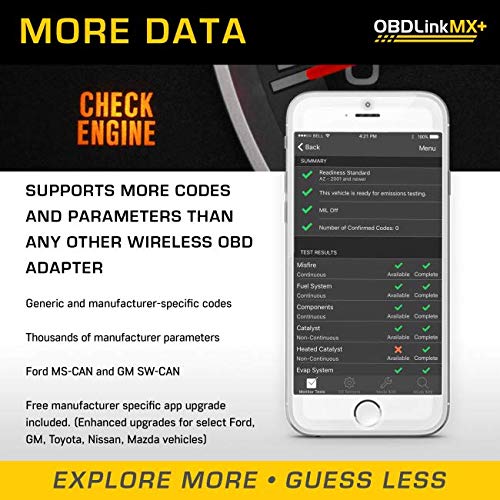 OBDLink MX+ incl. Software Bluetooth Diagnoseadapter für iOS und Android