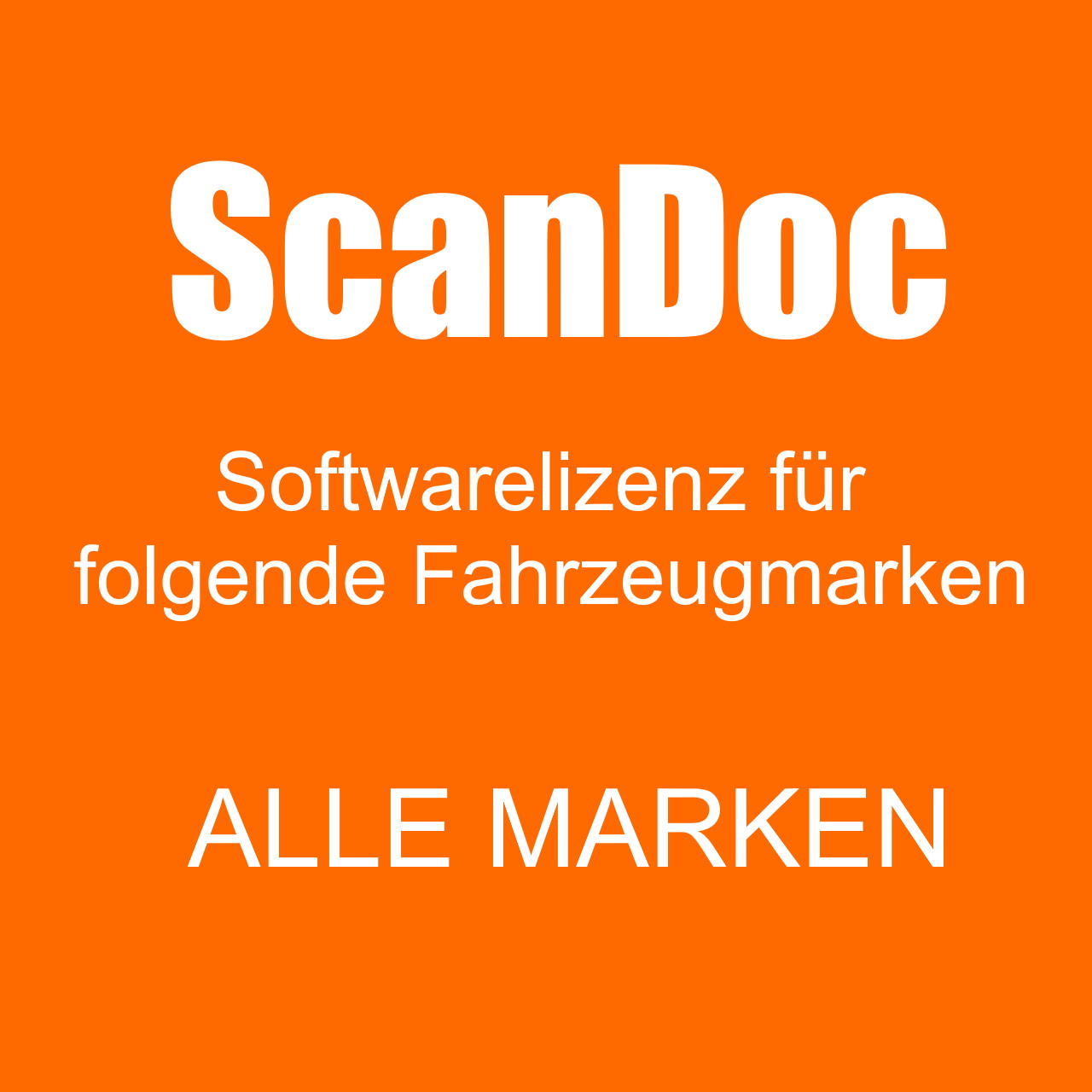 ScanDoc Diagnosesoftware Upgrade auf alle Fahrzeugmarken